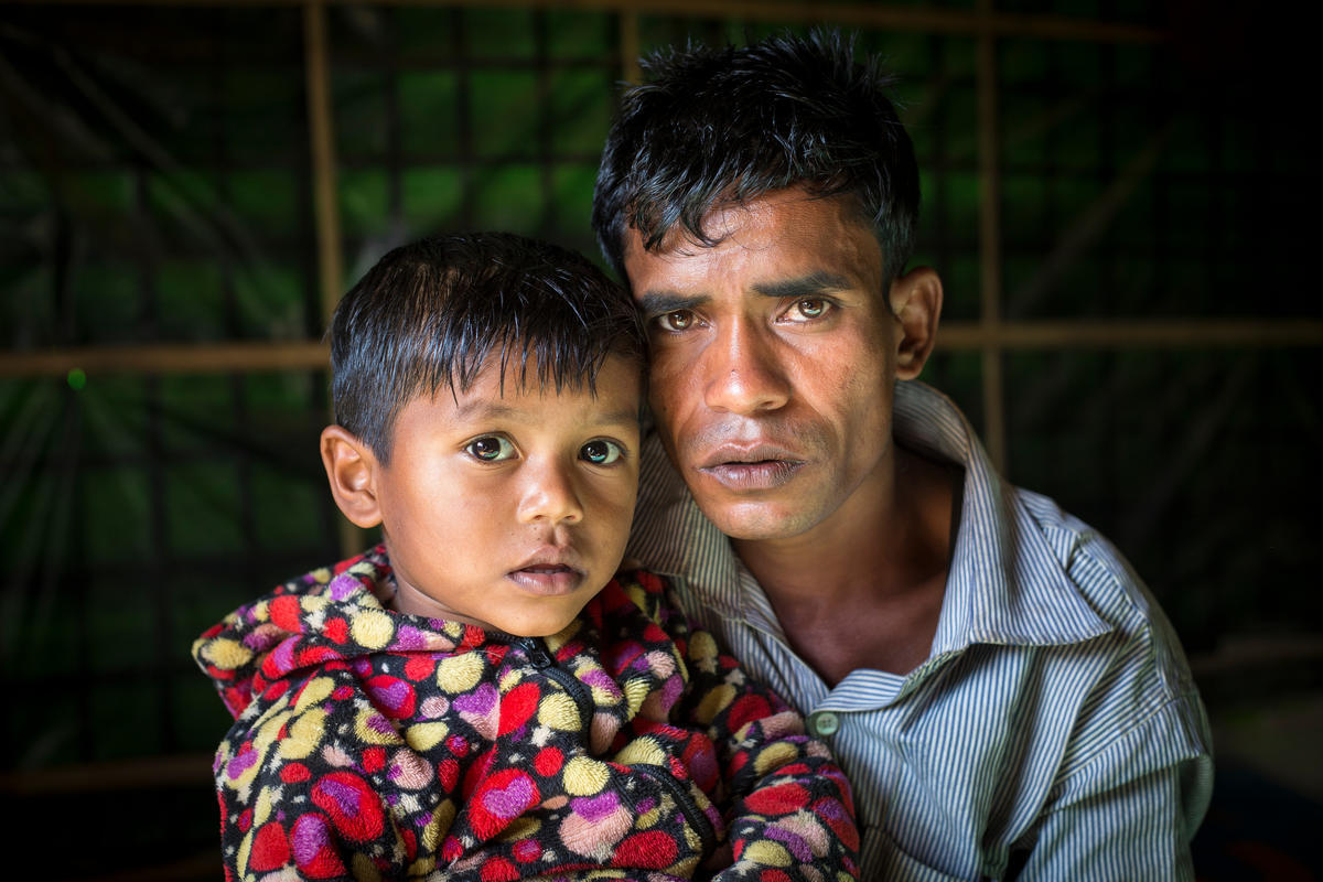 Bangladesh. Four generations of Rohingya family living as refugees