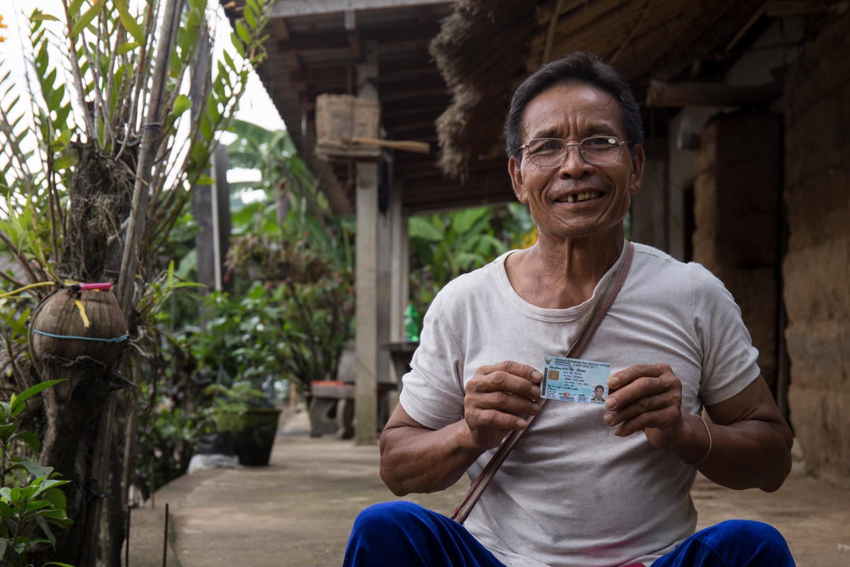 Thailand. Formerly stateless man from the Lisu hill tribe