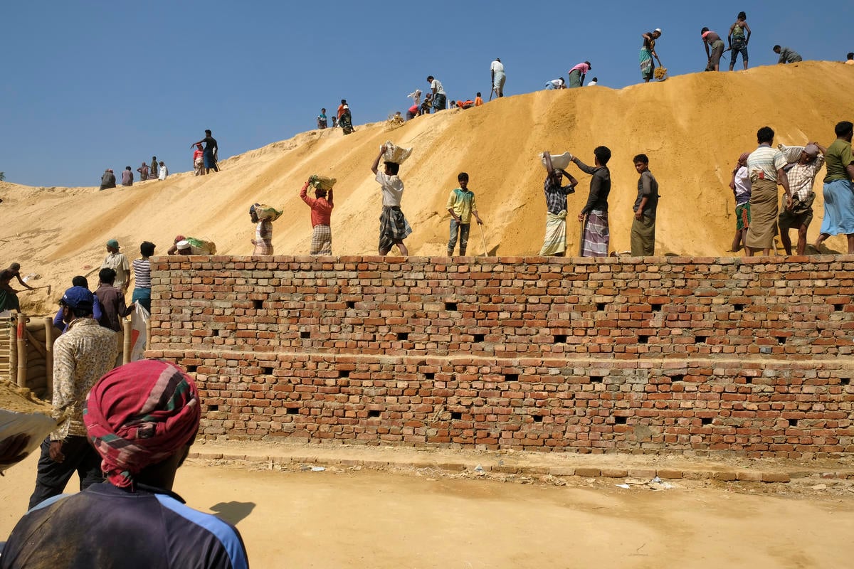 Bangladesh. UNHCR staff visit to Rohingya refugees in Kutupalong mega camp in Cox's Bazar.