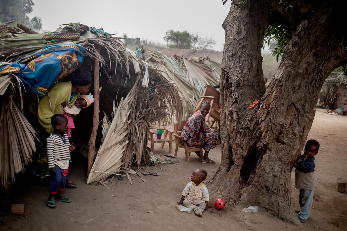 Democratic Republic of the Congo. Refugees wake up