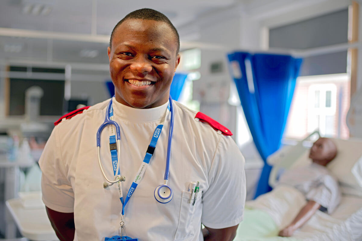 United Kingdom. Weightlifter and Refugee Olympic Team hopeful Cyrille Tchatchet