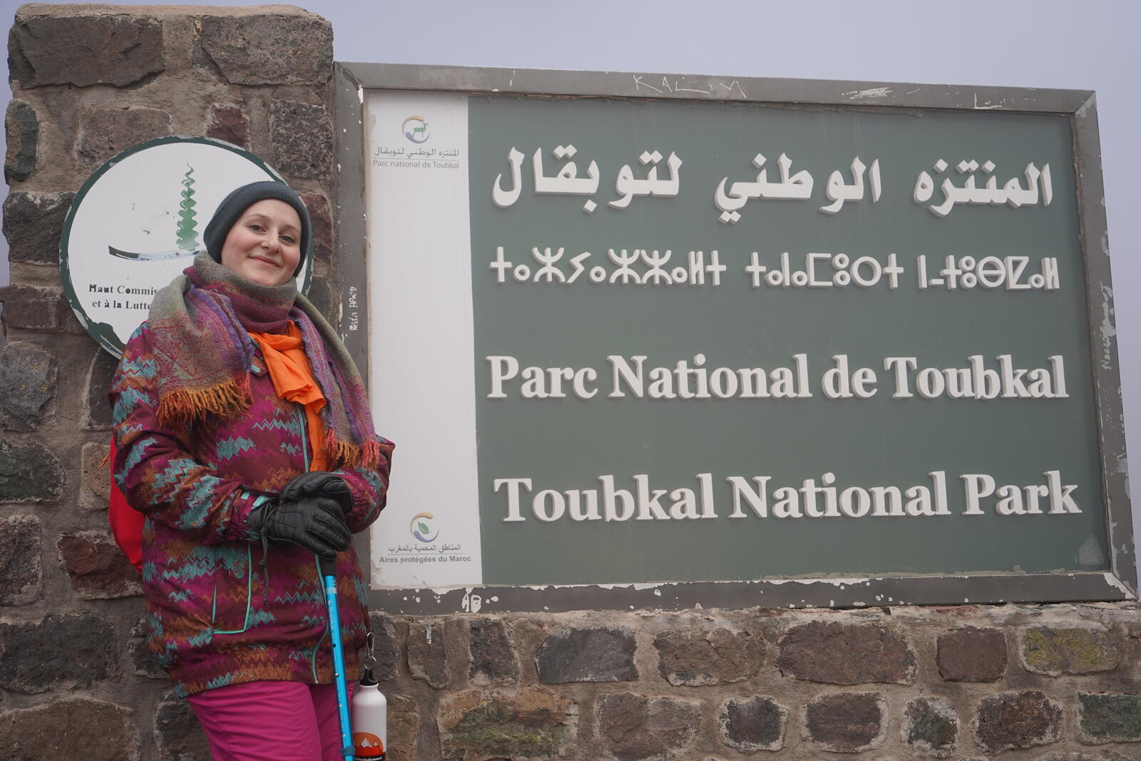 Morocco. Refugee women climbing the Toubkal.