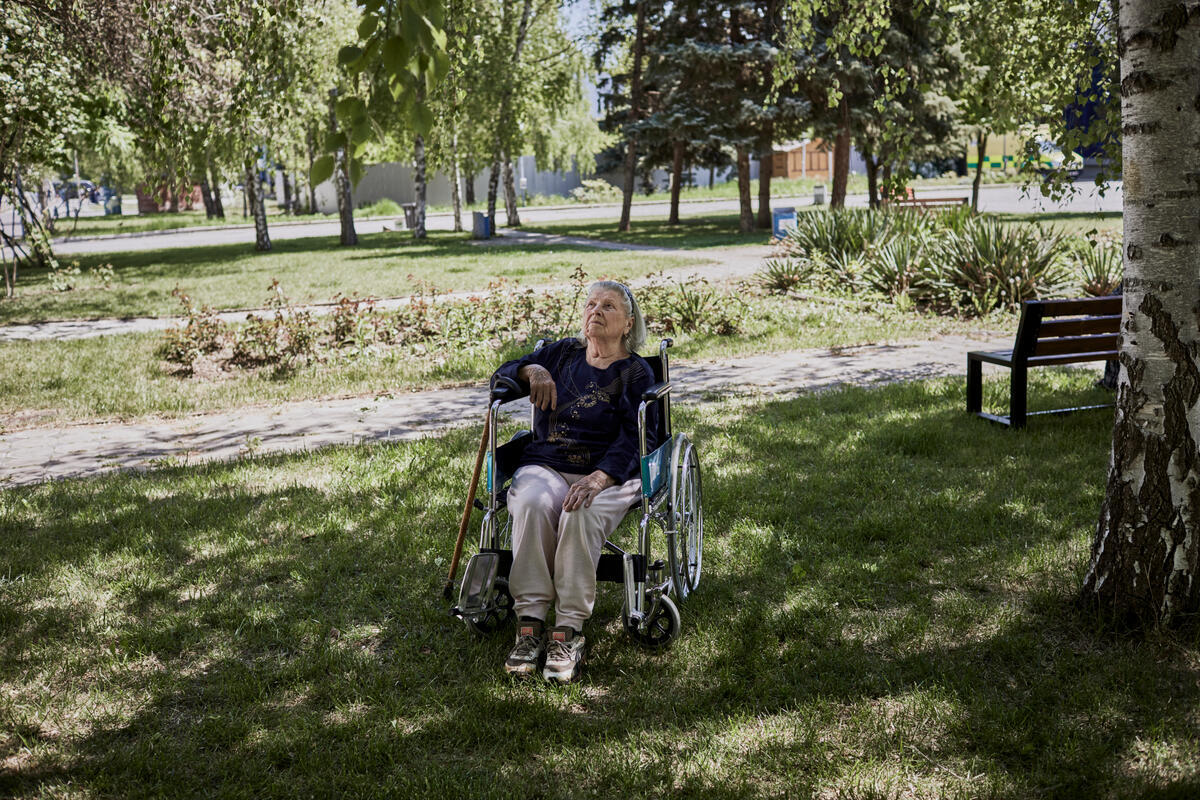 Moldova. Wheelchair-bound woman finds shelter in refugee accommodation
