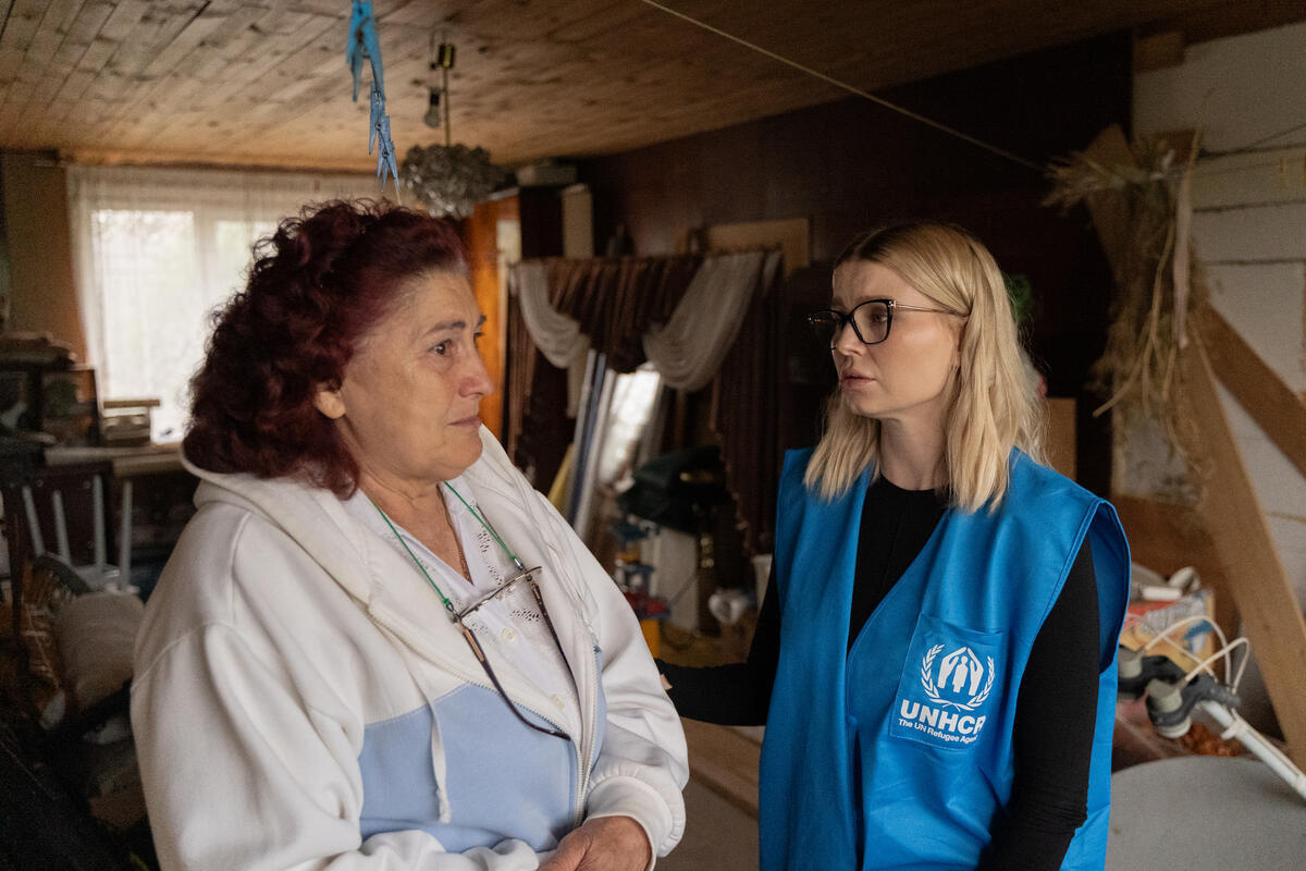 Ukraine. UNHCR provides immediate support after attacks to impacted families.
