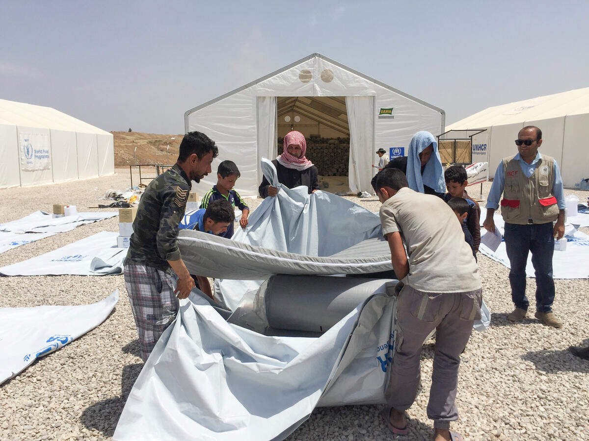 Iraq. Hasansham U2 camp opens for West Mosul displaced