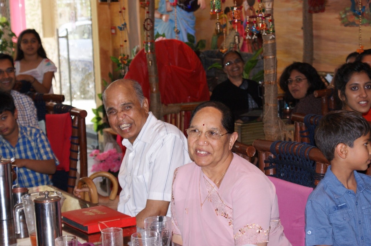 Happy family at a festive occasion