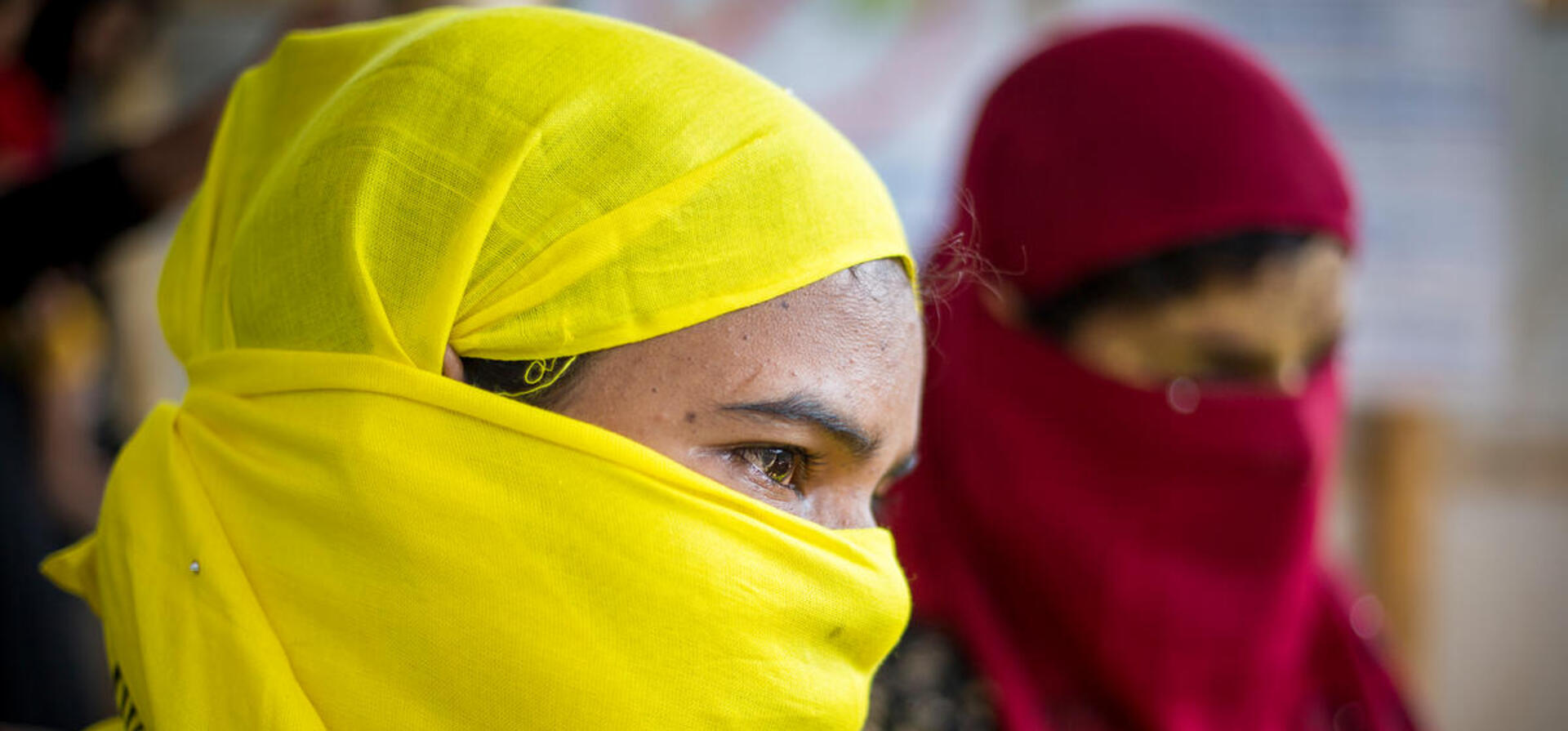 Bangladesh. Female head of households recieve assistance from Community Outreach Volunteers