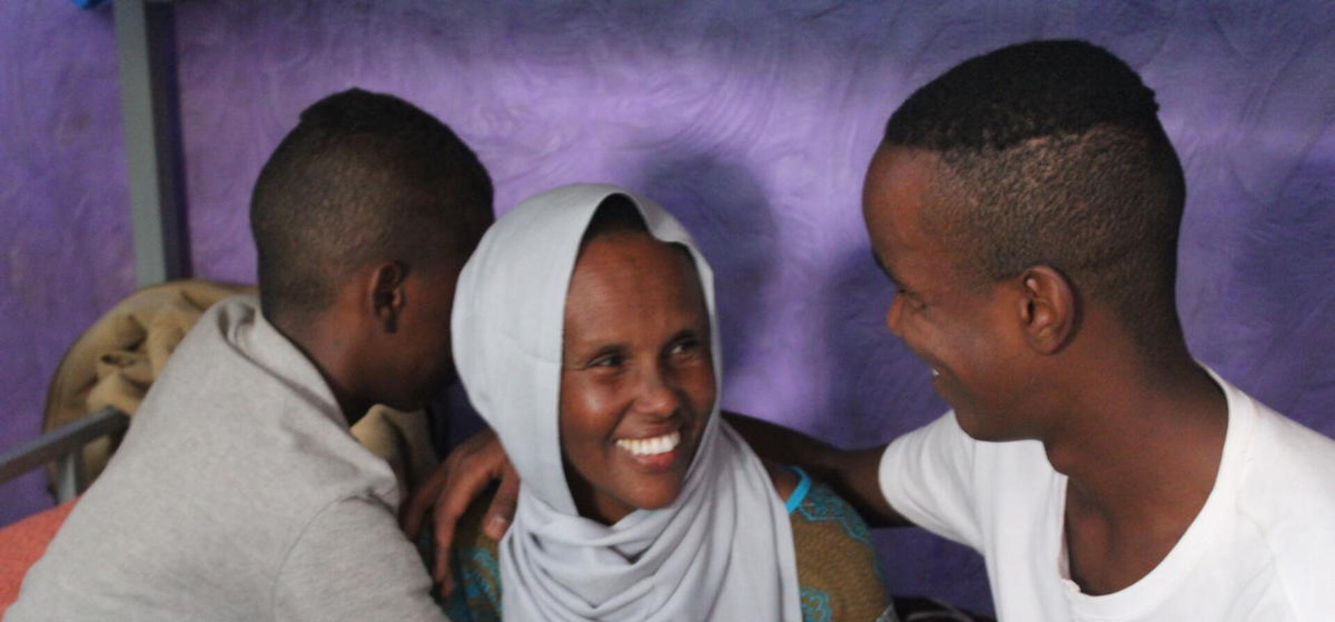 Somali torture survivor reunited with her sons in Niger UNHCR picture