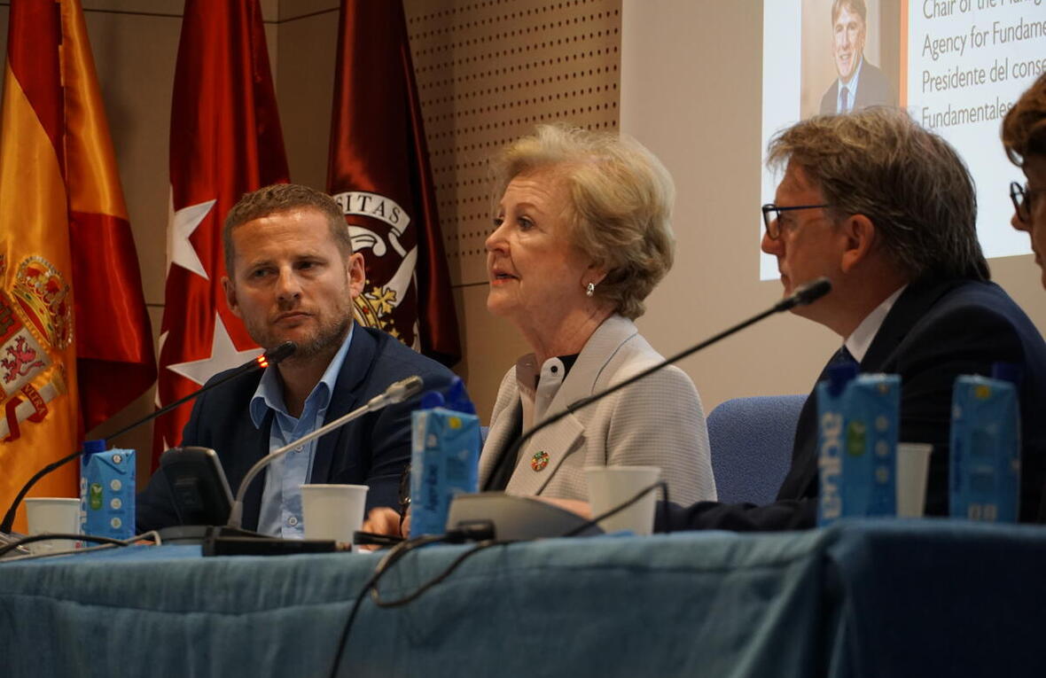 Three speakers at the “Addressing Statelessness in Europe” conference in Madrid, Spain
