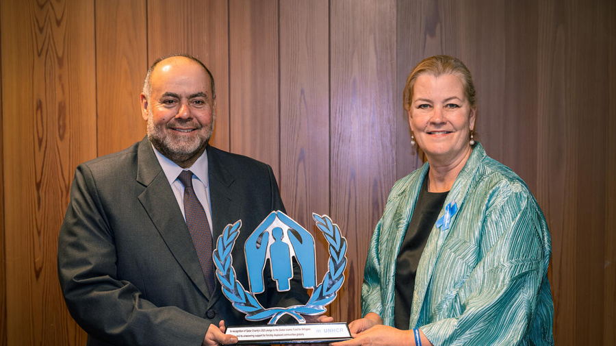 على هامش جلسة مراجعة التقدم المحرز في المنتدى العالمي للاجئين المنعقدة في جنيف.