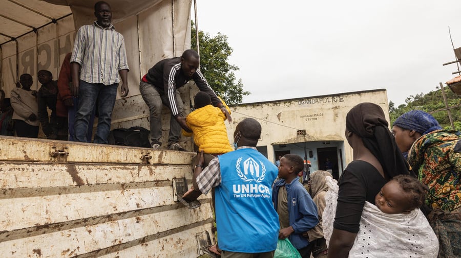 Uganda. Refugees from DRC