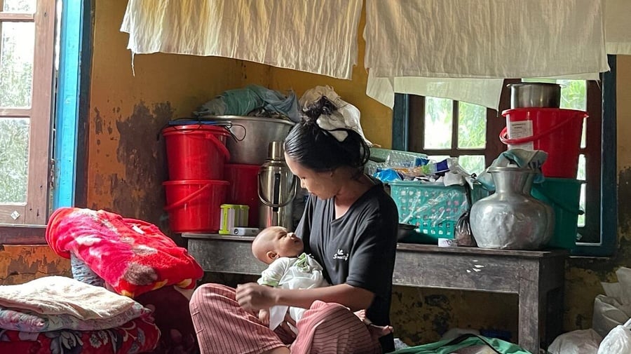 Myanmar. Rakhine internally displaced families living in the displacement site are facing challenge to get basic needs.