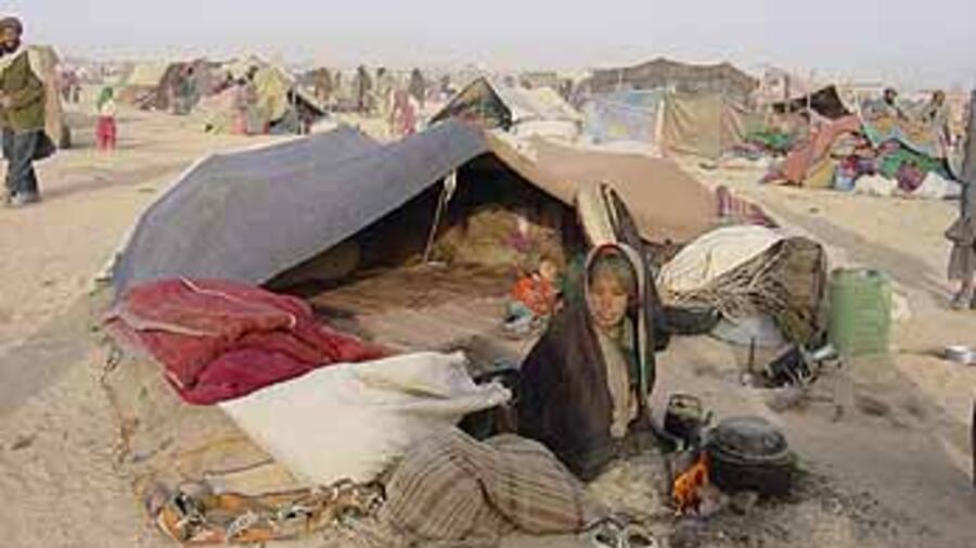 This Afghan refugee is among the thousands who arrived at the Pakistani border in recent days.