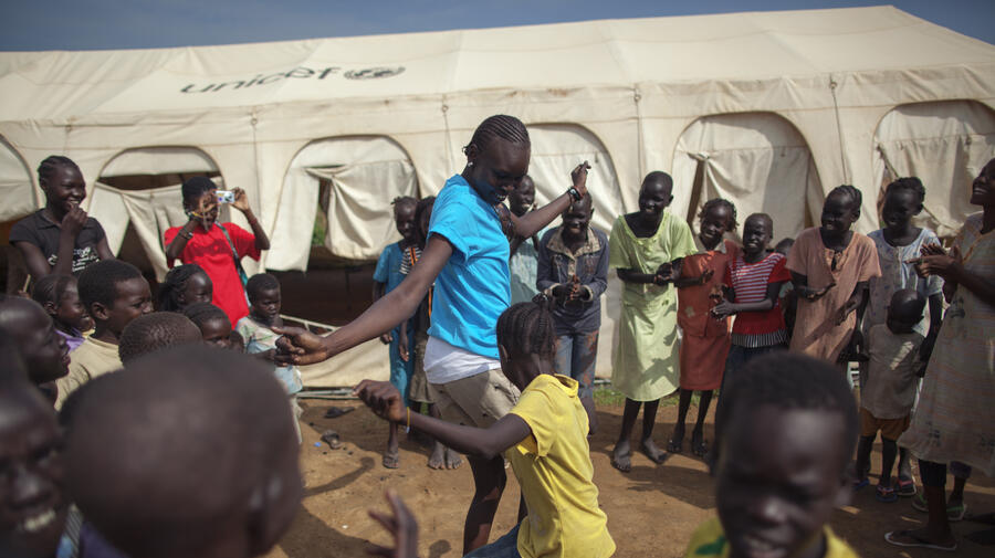 South Sudan. Alek Wek's visit.