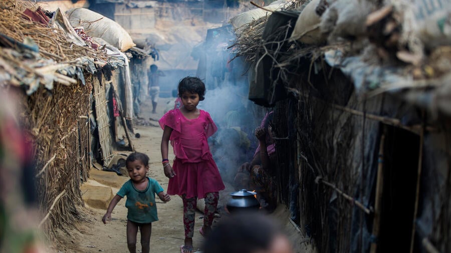 Bangladesh. Rohingya refugees displaced by violence in Myanmar