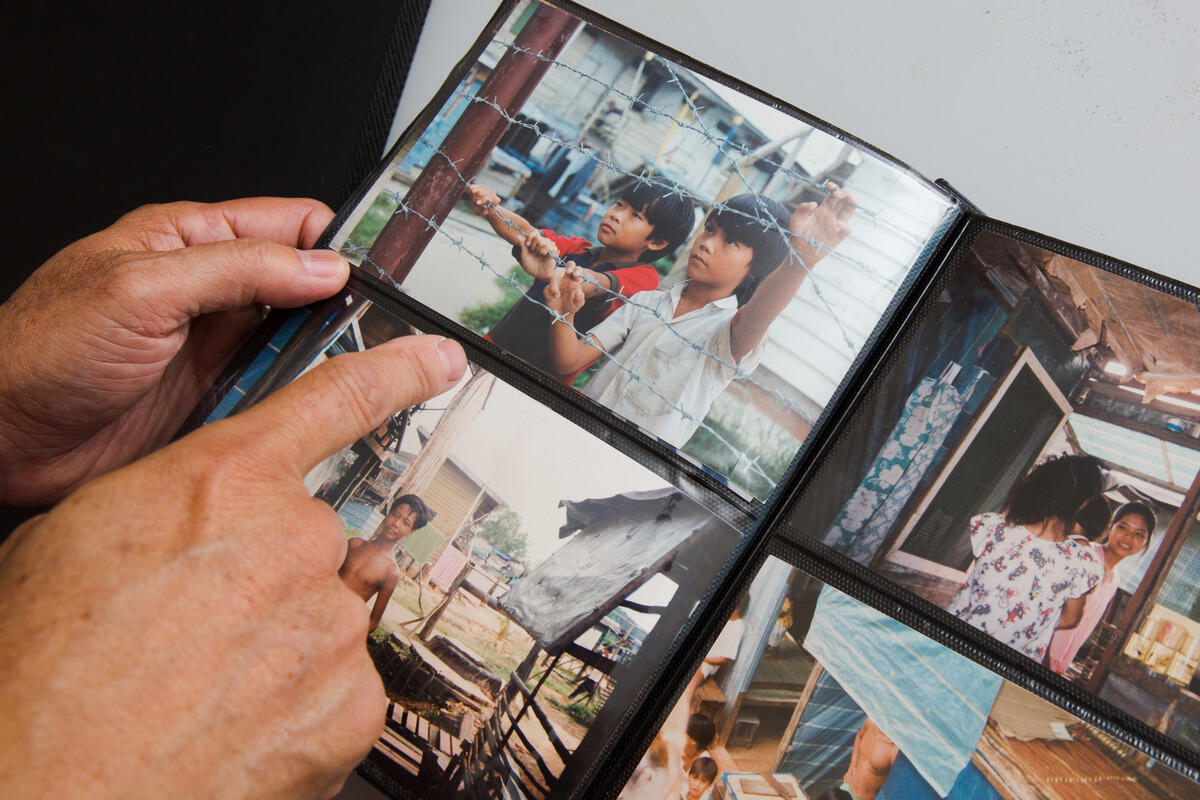 United States. Thanh Dang show photos from his time at Galang Refugee Camp