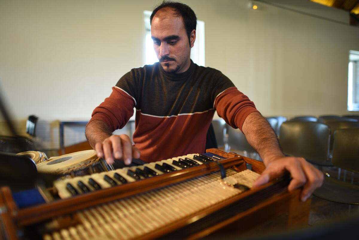 France. Refugee orchestra plays songs of love and exile