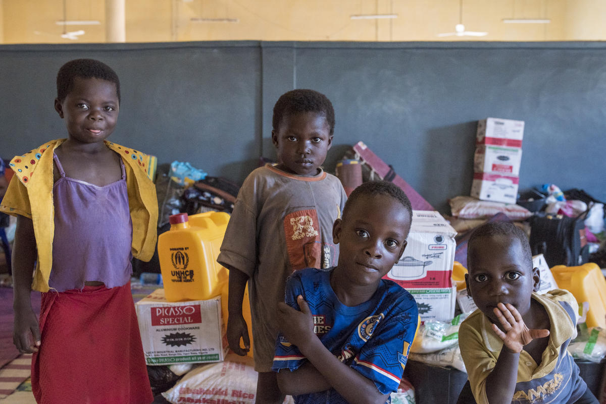 Nigeria. Cameroonian refugees relocated to Adagom settlement