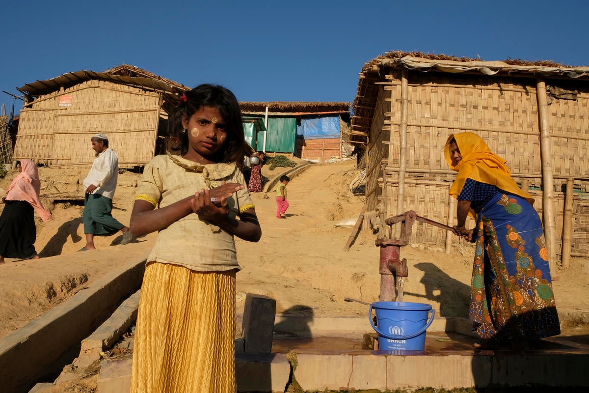 Bangladesh. The Rohingya refugees who fled Myanmar to safety in Cox's Bazar