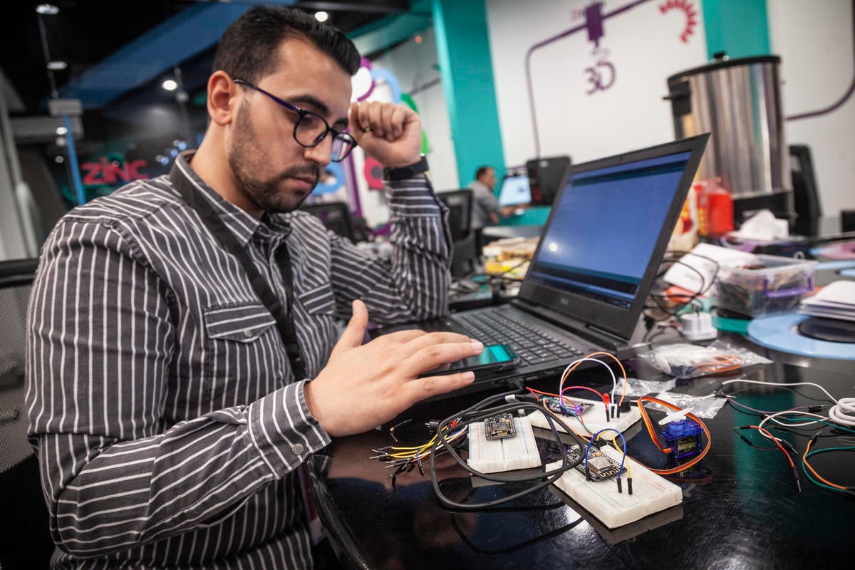 Jordan. In April 2018 Syrian refugee Ehab Kahwati establishes his startup company, Drag IoT, in Amman, City of Light.