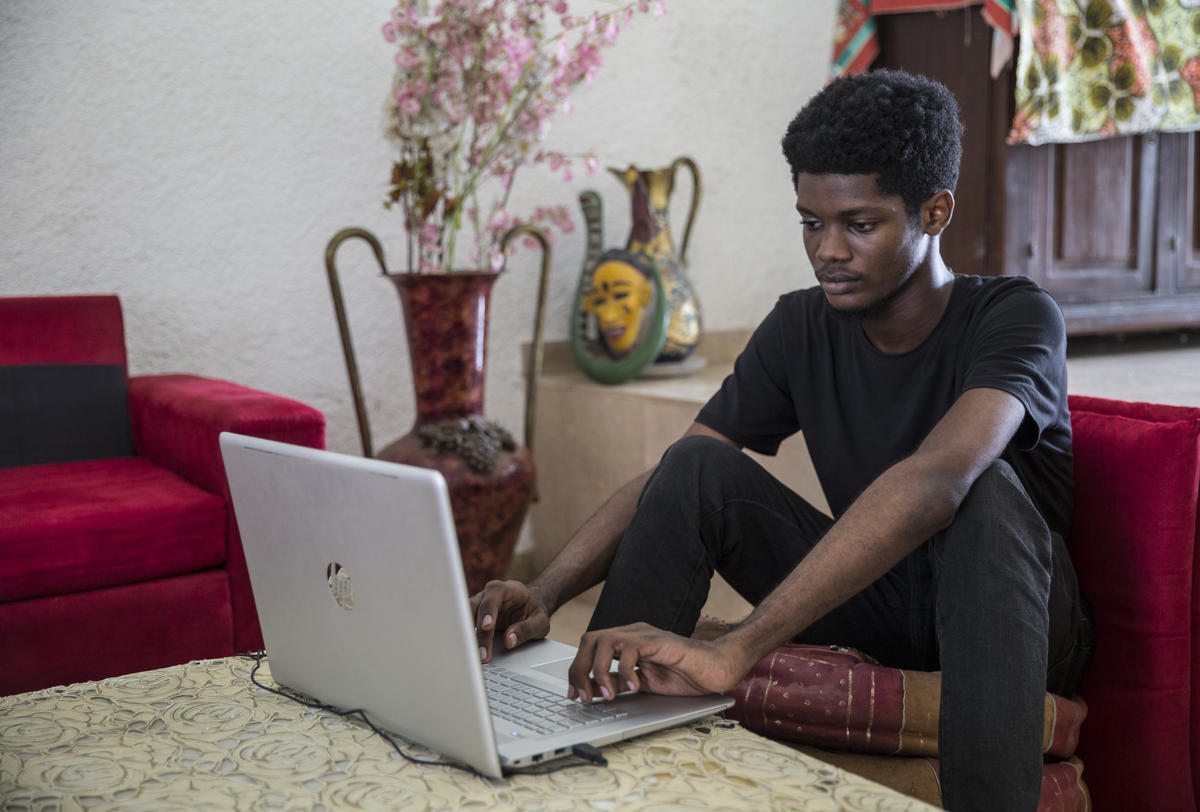 Côte d'Ivoire. Award winning graphic designer produces solidarity emoji in partnership with UNHCR for World Refugee Day
