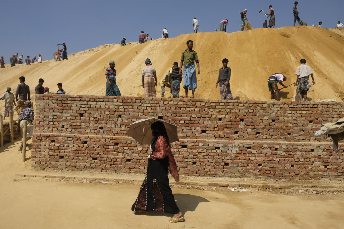 Bangladesh. UNHCR staff's visit to Rohingya refugees in Kutupalong mega camp in Cox's Bazar.