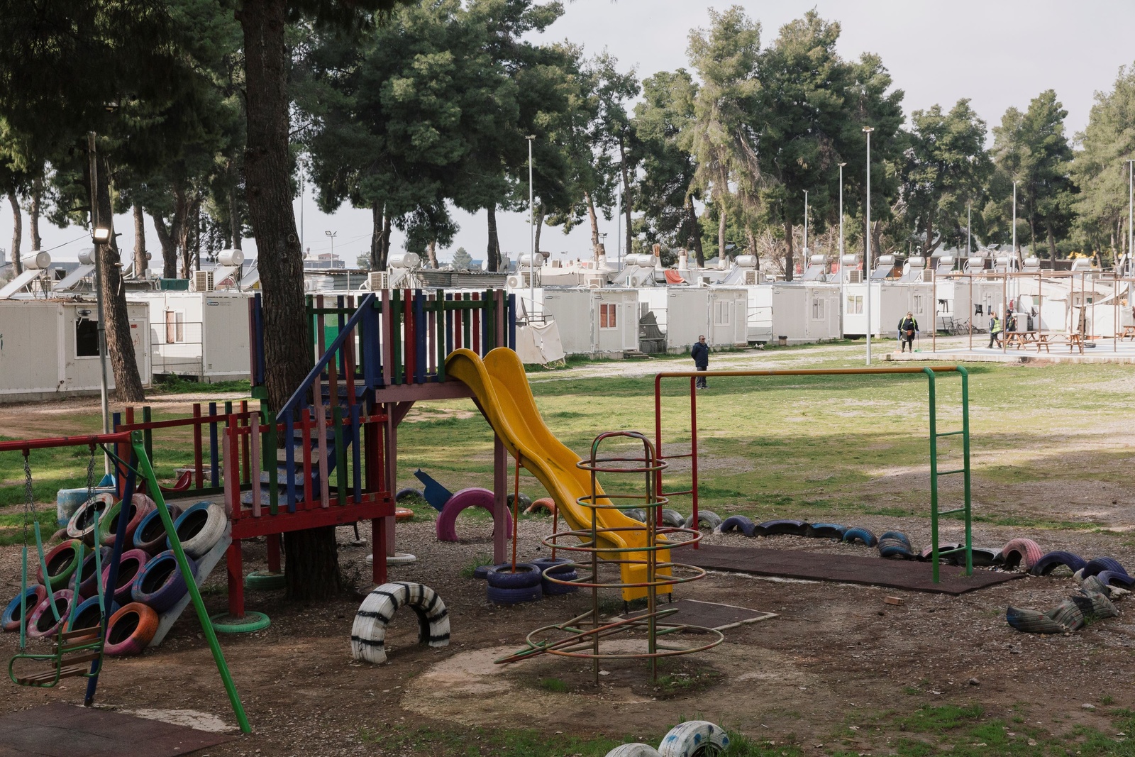 A children’s playground at the Ritsona facility of temporary reception in Euboea, Greece.