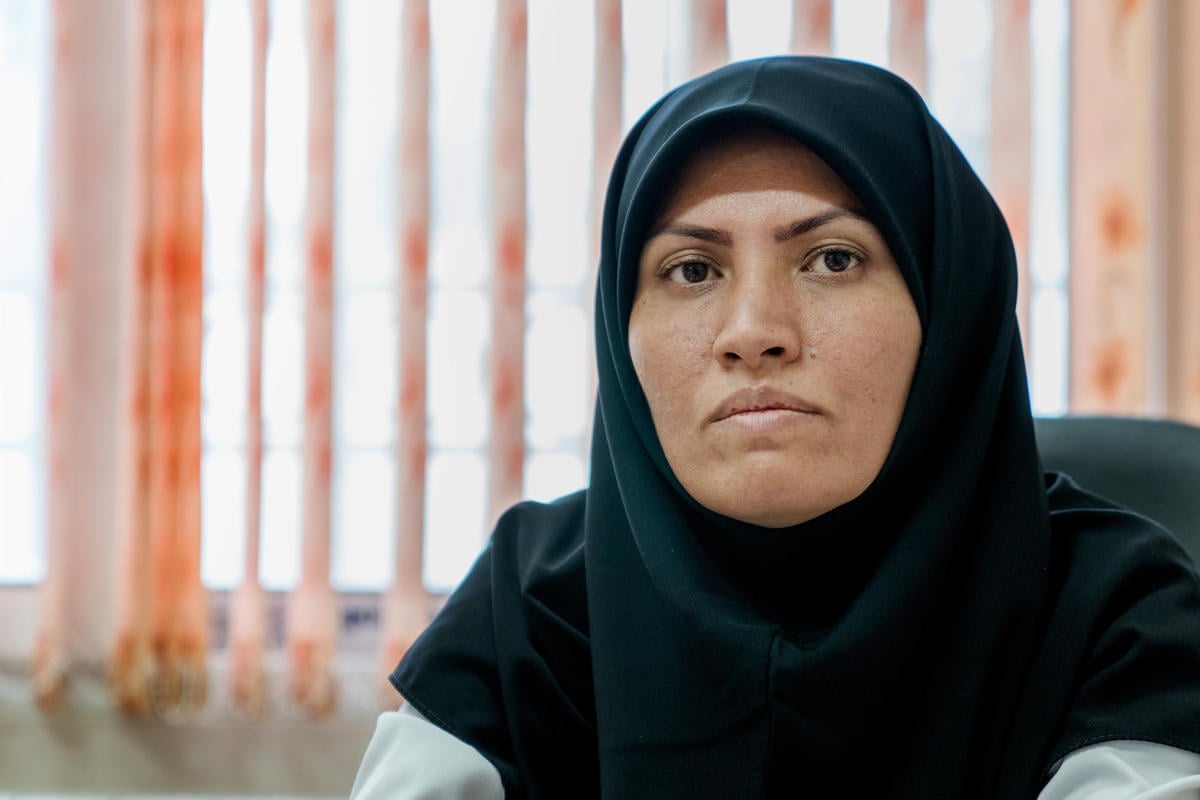 Iran. Afghan refugee practices medicine with support from UNHCR