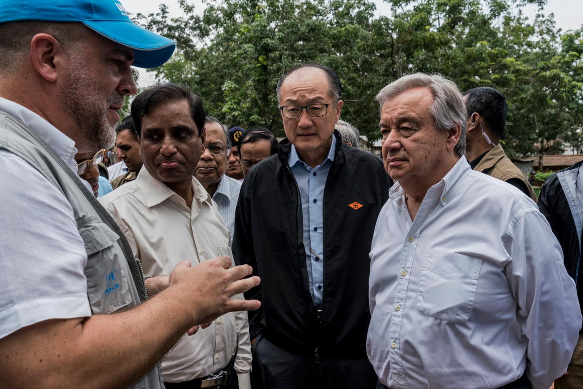 Bangladesh. High Commissioner for Refugees, Filippo Grandi meets Rohingya refugees
