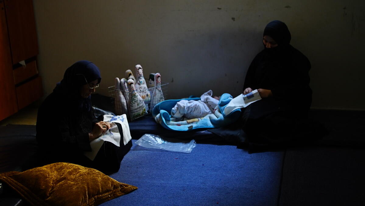 Lebanon. Embroiding dreams and hopes of Syrian mothers in war-torn Aleppo on stuffed dolls