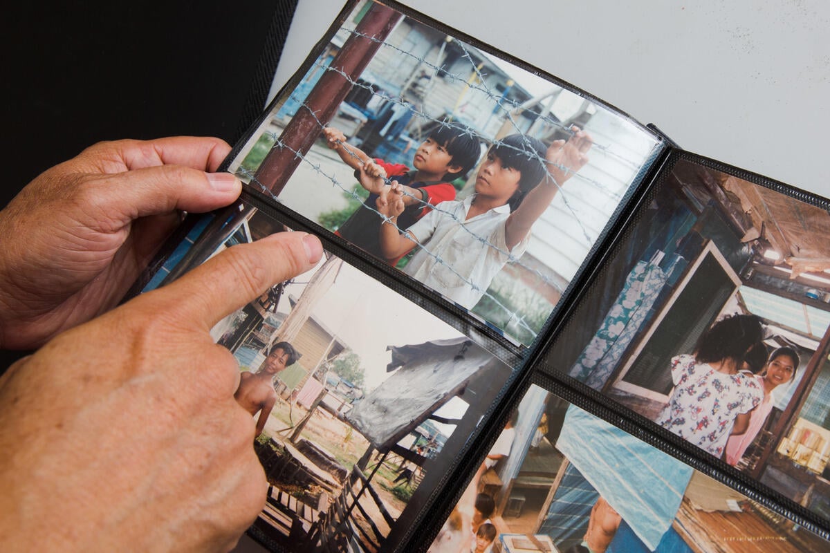United States. Thanh Dang show photos from his time at Galang Refugee Camp