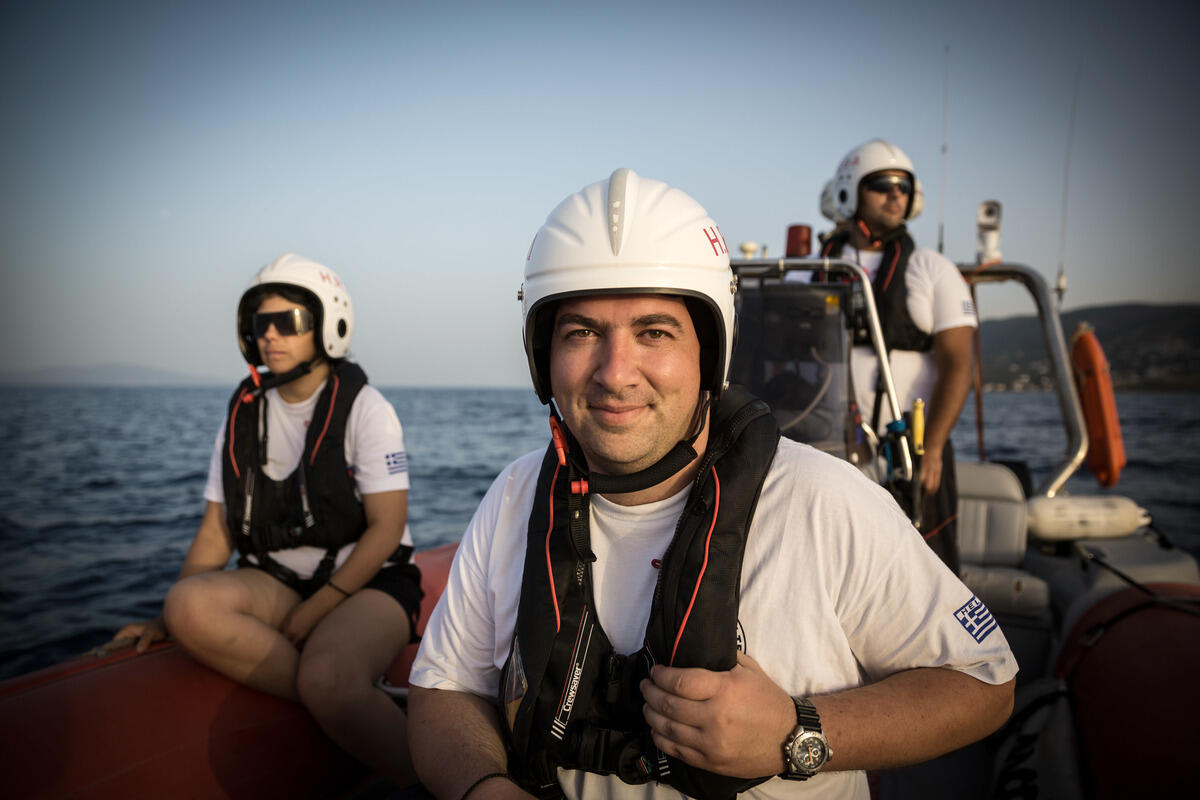 Greece. Winners of UNHCR's Nansen Award 2016, Efi Latsoudi and Konstantinos Mitragas