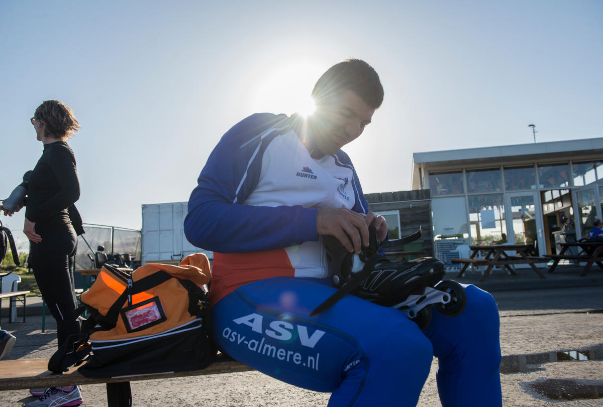 Netherlands. Mina Baghat, 26 yrs old, is a Egyptian status holder living in the Netherlands. He is a Special Olympics Athlete. As a short track skater he trains for special events.