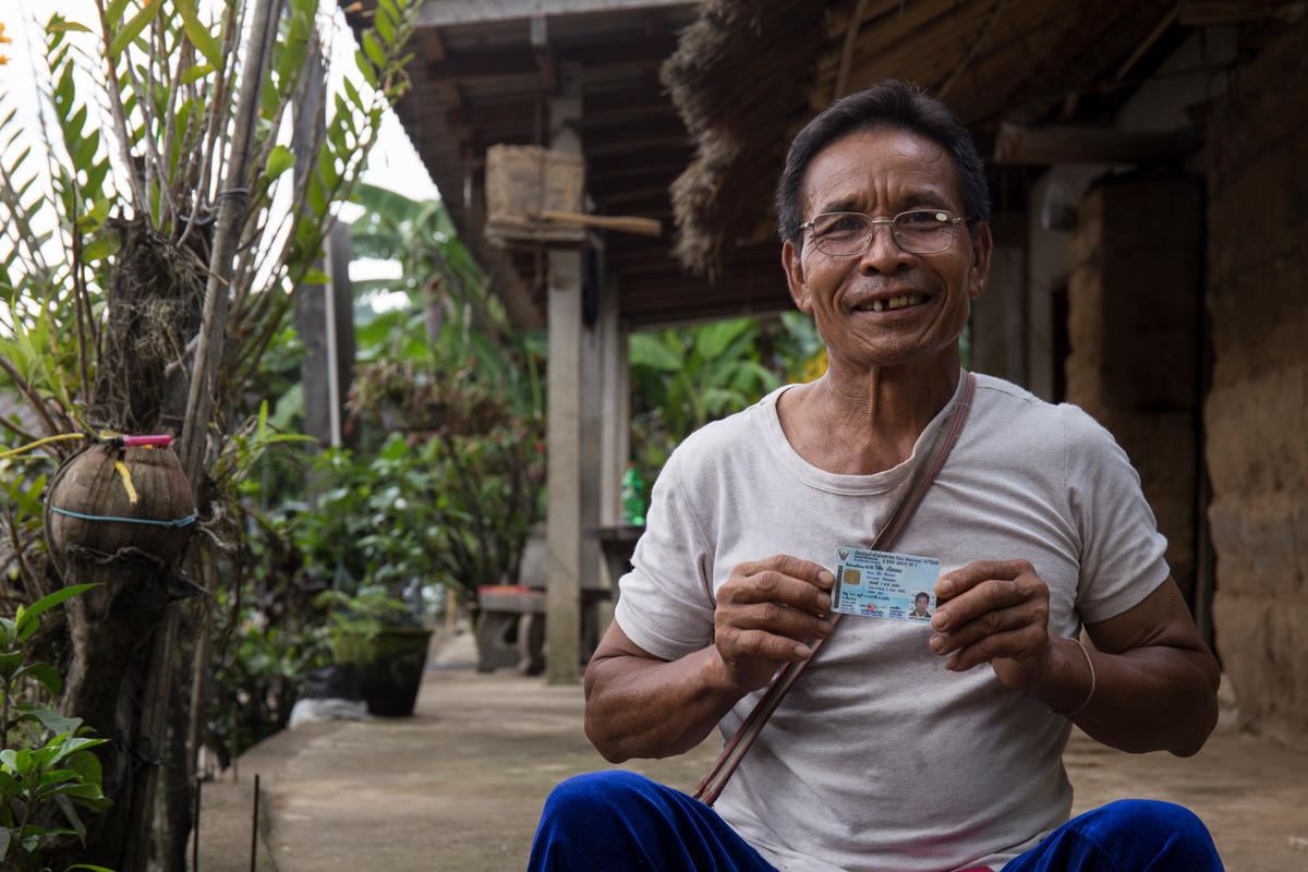 Thailand. Formerly stateless man from the Lisu hill tribe