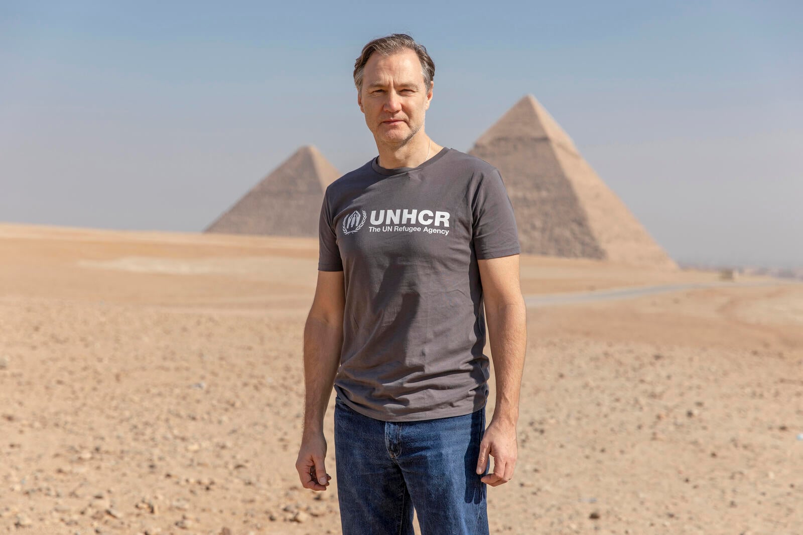 UNHCR Goodwill Ambassador David Morrissey visits Cairo