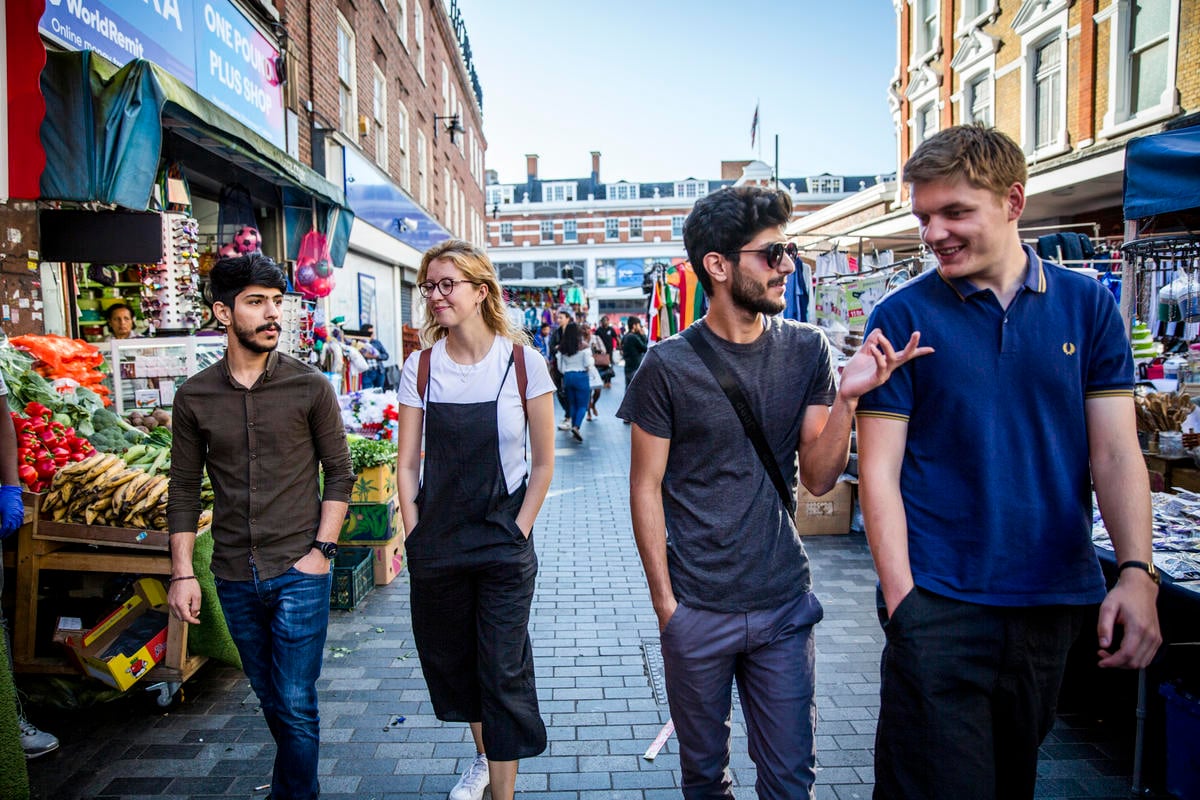 United Kingdom. Syrian family resettled in London with local community support