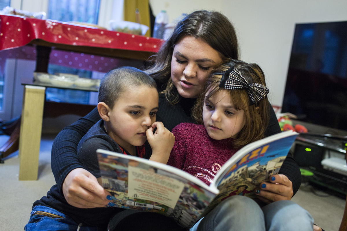 United Kingdom. Local volunteers help Syrian family integrate in rural Devon