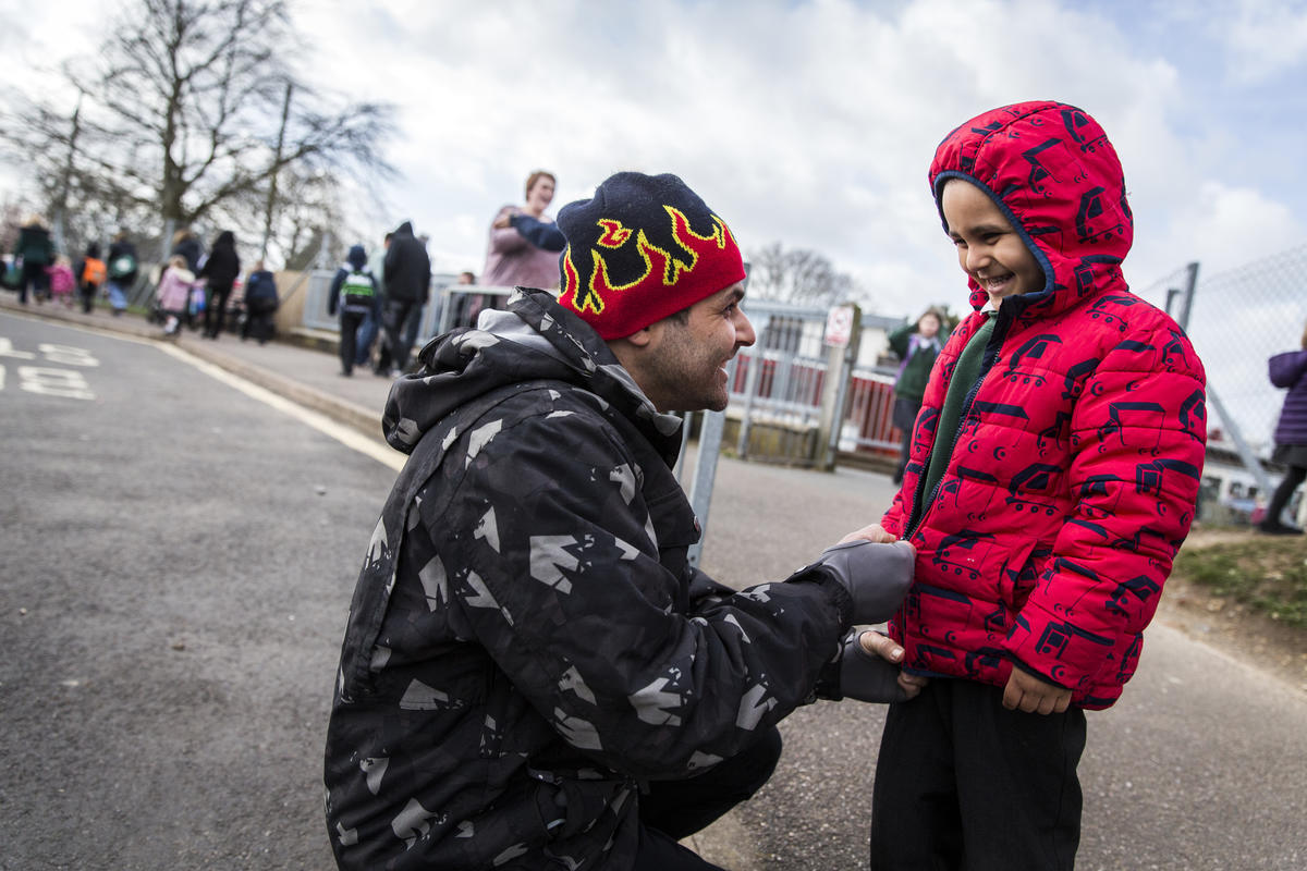 United Kingdom. Local volunteers help Syrian family integrate in rural Devon