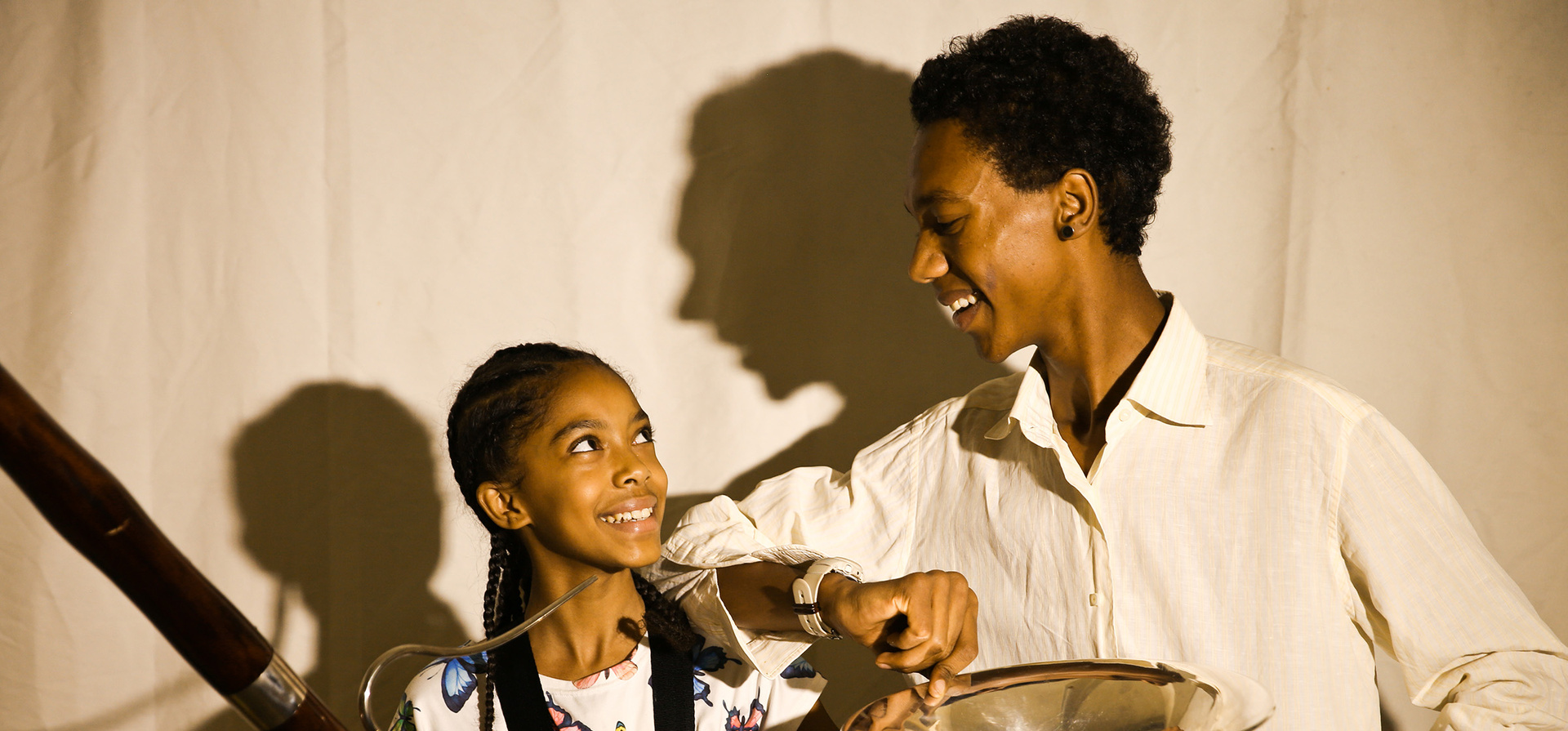siblings playing instruments
