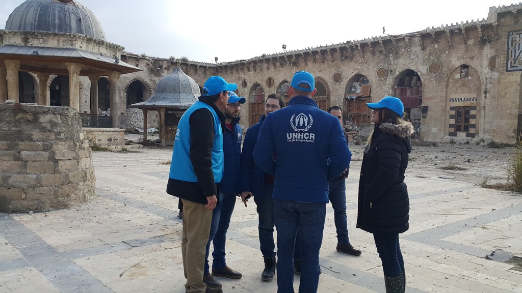 Syria. UNHCR first visit to the ancient parts of the war torn city of Aleppo