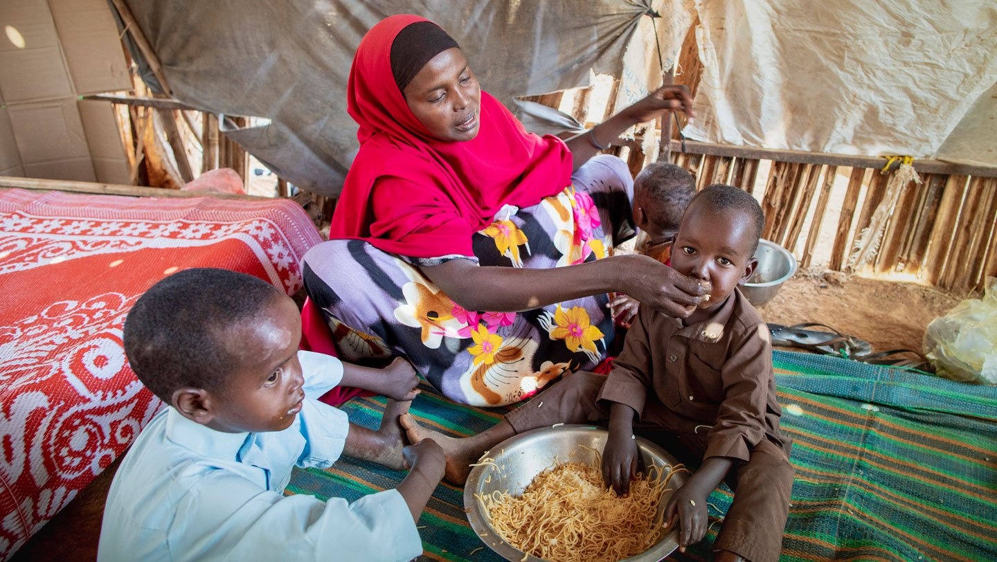 ประเทศเอธิโอเปีย UNHCR ทำงานร่วมกับองค์กรพันธมิตร ลดการเสียชีวิตของเด็ก และฟื้นฟูเด็กๆ จากภาวะขาดสารอาหาร รวมถึงการตั้งครรภ์ และการให้นมบุตรของคุณแม่ในค่ายผู้ลี้ภัย © UNHCR/Petterik Wiggers