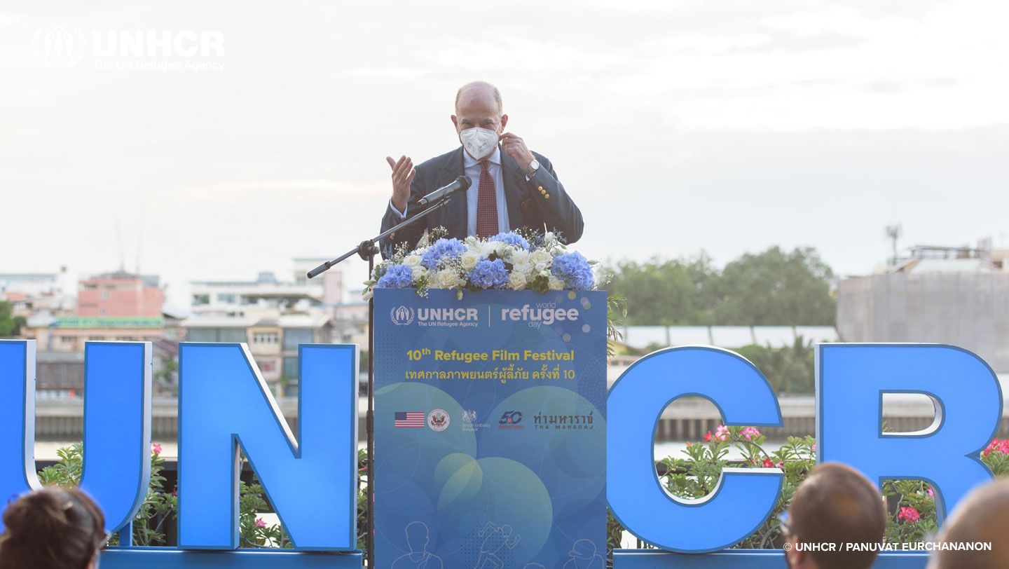 Mr. Giuseppe De Vincentiis, UNHCR Representative in Thailand, presided over the opening ceremony. © UNHCR/ Panuvat Eurchananon