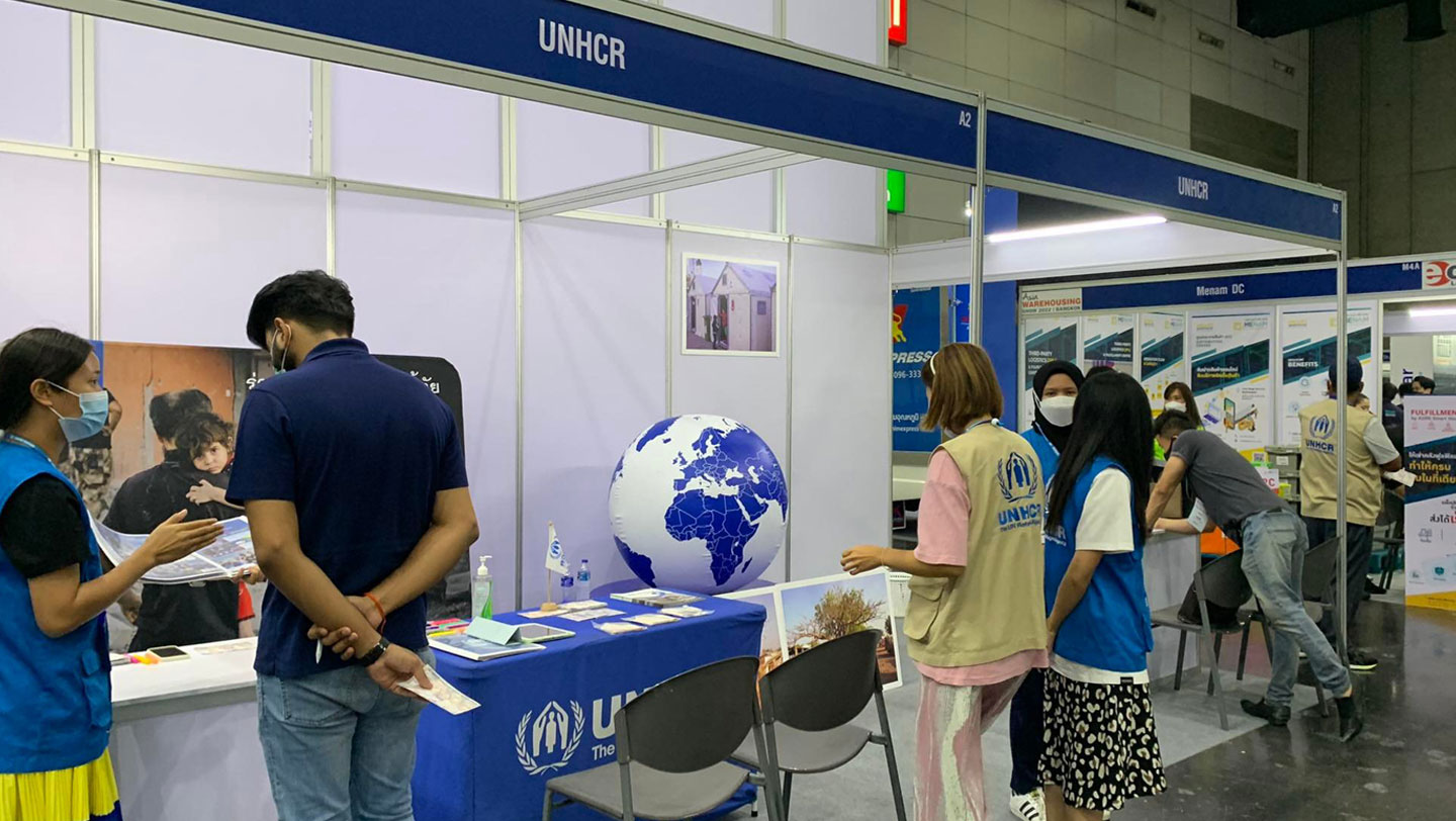 งานแสดงสินค้า ด้านคลังสินค้า การขนส่ง โลจิสติกส์ และซัพพลายเชนระดับเอเชีย ณ ไบเทค บางนา วันที่ 25 - 27 กรกฎาคม 2565 © UNHCR