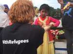 Fair Play 2017 Rohingya girl with UNHCR volunteer