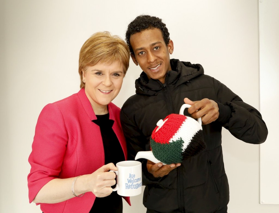 Nicola Sturgeon cup of tea