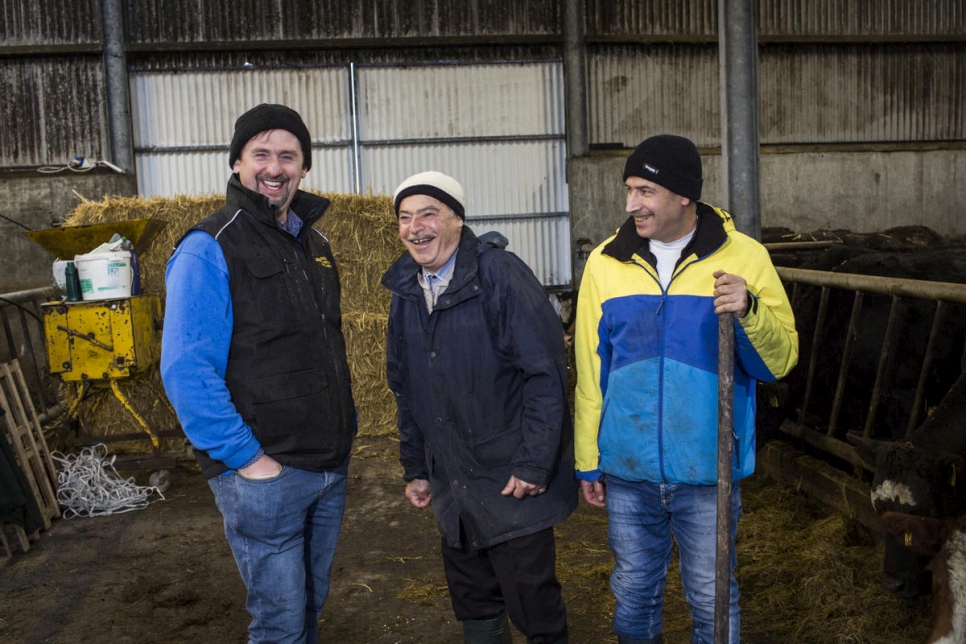 Ireland. An Irish social farming initiative giving Syrian refugee farmers an opportunity to work again