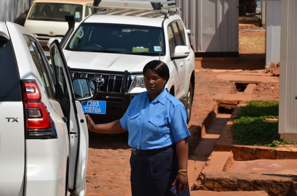 Rita Namugala is the only female driver in UNHCR's office in Kigoma, Tanzania.