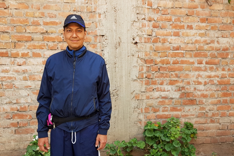 Le psychologue vénézuélien David Marín Cabrera photographié à Cuzco, au Pérou. 