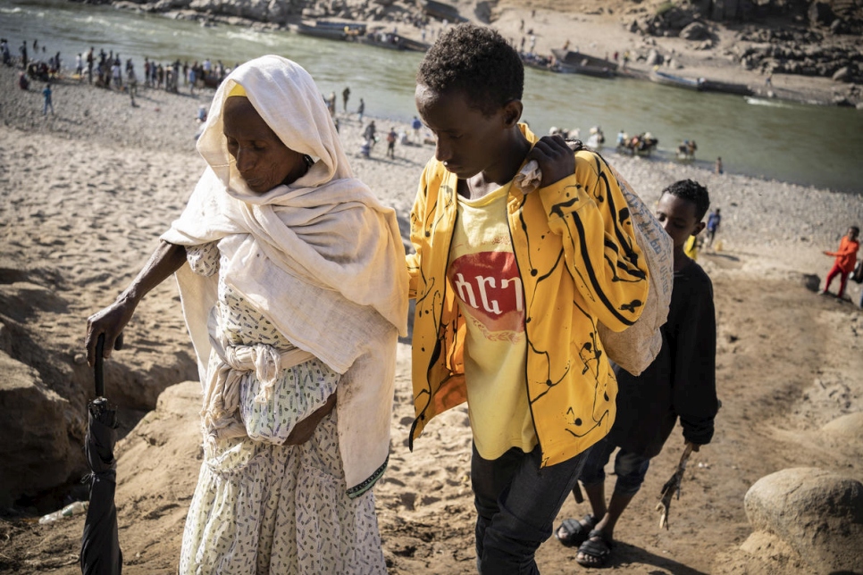 Sudan. Ethiopians flee to Sudan to Take Shelter.
