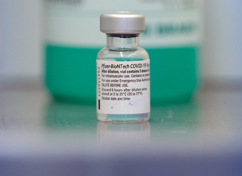 A vial of Pfizer-BioNTech's COVID-19.